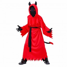 Kids Fade In Out Scary Red Devil Dress-up Halloween Theme Party Death Costume  Kids Fade In Out Scary Red Devil Dress-up Halloween Theme Party Death Costume