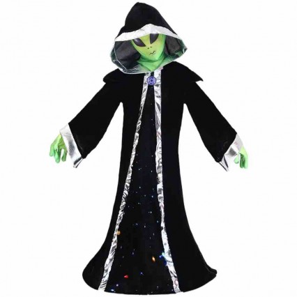 Kids Scary Deep Space Alien Lord Cosplay Robe Hooded Outfit Halloween Carnival Theme Party Costume Kids Scary Deep Space Alien Lord Cosplay Robe Hooded Outfit Halloween Carnival Theme Party Costume