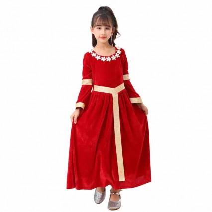 Ready Goods Girls Medieval Renaissance Noble Princess Cosplay Red Velvet Dress For Kids Halloween Carnival Party Costumes Ready Goods Girls Medieval Renaissance Noble Princess Cosplay Red Velvet Dress For Kids Halloween Carnival Party Costumes