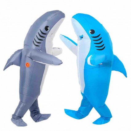 Adult Inflatable Shark Blow-up Halloween Carnival Party Costume