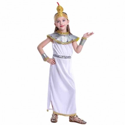 Girl Ancient Egyptian Nile Queen Princess Cleopatra Cosplay Halloween Party Costume Dress Girl Ancient Egyptian Nile Queen Princess Cleopatra Cosplay Halloween Party Costume Dress
