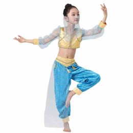 Girls Aladdin Jasmine Princess Cosplay Kids Halloween Carnival Party Costumes  Girls Aladdin Jasmine Princess Cosplay Kids Halloween Carnival Party Costumes