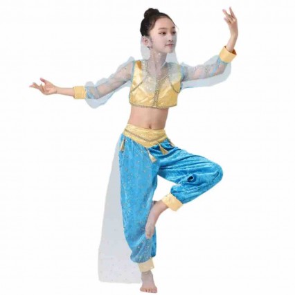 Girls Aladdin Jasmine Princess Cosplay Kids Halloween Carnival Party Costumes  Girls Aladdin Jasmine Princess Cosplay Kids Halloween Carnival Party Costumes