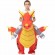Halloween Funny Child Inflatable Res Fire Riding Dragon Mascot Costume Air Blow-up Suit Carnival Party