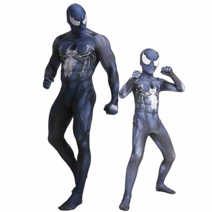 High Quality Adult Child Spiderman Venom Cosplay Halloween Party Zentai Costume High Quality Adult Child Spiderman Venom Cosplay Halloween Party Zentai Costume