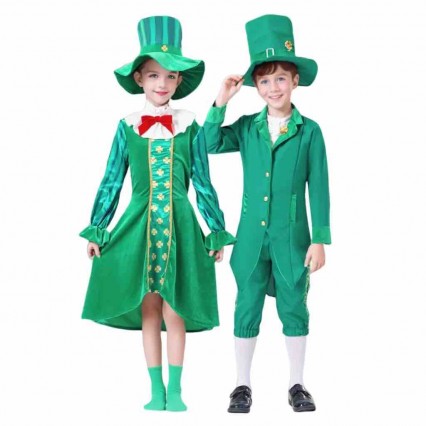 Kids Irish Gnome Leprechaun Green Fancy Dress St Patricks Day Party Costumes Kids Irish Gnome Leprechaun Green Fancy Dress St Patricks Day Party Costumes