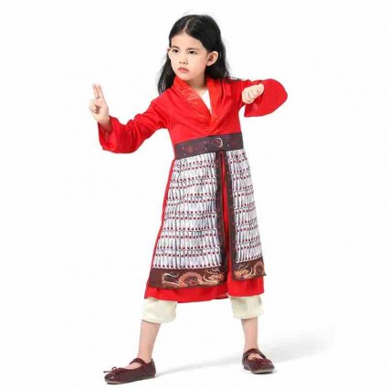 Ready Goods Child Girls Movie Character Hero Brave Mulan Cosplay Dress For Kids Halloween Carnival Party Dress-up Costumes Ready Goods Child Girls Movie Character Hero Brave Mulan Cosplay Dress For Kids Halloween Carnival Party Dress-up Costumes