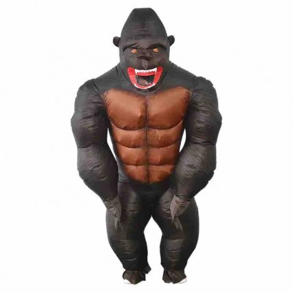 Adult Child Funny Giant Inflatable Gorilla King Kong Cosplay Blow-up Halloween Carnival Party Costume Adult Child Funny Giant Inflatable Gorilla King Kong Cosplay Blow-up Halloween Carnival Party Costume