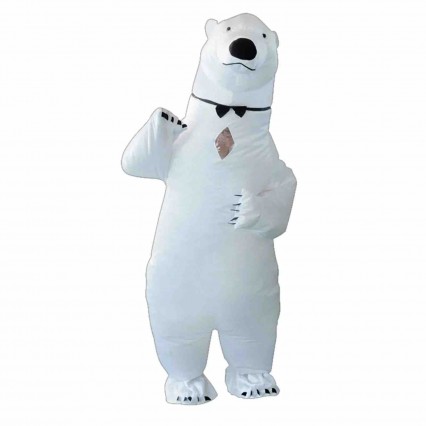 Adult Funny Animal Inflatable Giant White Polar Bear Cosplay Blow-up Mascot Halloween Carnival Party Costume Adult Funny Animal Inflatable Giant White Polar Bear Cosplay Blow-up Mascot Halloween Carnival Party Costume