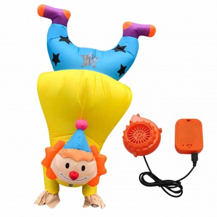 Adult Inflatable Handstand Circus Clown Cosplay Blow-up Mascot Halloween Carnival Party Costume Adult Inflatable Handstand Circus Clown Cosplay Blow-up Mascot Halloween Carnival Party Costume