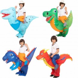 Hot Sale Jurassic Funny Party Kids Inflatable Riding Walking Dinosaur Costume T-rex Suit Christmas Halloween Inflatable Costume  Hot Sale Jurassic Funny Party Kids Inflatable Riding Walking Dinosaur Costume T-rex Suit Christmas Halloween Inflatable Costume
