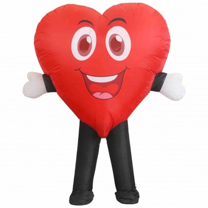 Inflatable Red Love Heart Costume Mascot Costume Adult Air Blow Up Suit Valentines Christmas Party Cosplay Inflatable Costume Inflatable Red Love Heart Costume Mascot Costume Adult Air Blow Up Suit Valentines Christmas Party Cosplay Inflatable Costume
