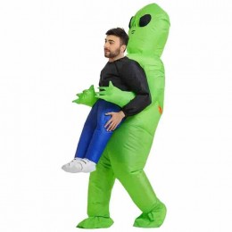 Wholesale Adult Child Inflatable Clothes Green Alien Carrying Blow-Up Suit Halloween Christmas Holiday Party Inflatable Costume  Wholesale Adult Child Inflatable Clothes Green Alien Carrying Blow-Up Suit Halloween Christmas Holiday Party Inflatable Costume