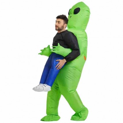 Wholesale Adult Child Inflatable Clothes Green Alien Carrying Blow-Up Suit Halloween Christmas Holiday Party Inflatable Costume Wholesale Adult Child Inflatable Clothes Green Alien Carrying Blow-Up Suit Halloween Christmas Holiday Party Inflatable Costume