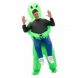 2024 New Design Blow Up Suit Inflatable Monster Costume Funny Scary Green Alien Inflatable Suit for Adult Halloween Cosplay