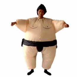 Funny Plus Size Inflatable Suit Halloween Cosplay Outfit Commercial Inflatable Sumo Wrestler Suit Party Adult Inflatable Costume