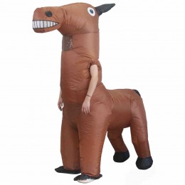 Halloween Party Cosplay Costume Full Body Blow Up Suit Animal Mascot Inflatable Horse Costume Funny Inflatable Suit For Adult
