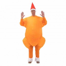Adult Inflatable Suit Fancy Dress Party Festival Decorations Blow Up Costume Thanksgiving Turkey Inflatable Costume With Hat