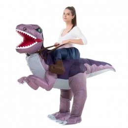 New Arrival Halloween Inflatable T-Rex Costume Blow Up Ride On Dinosaur Suit Party Gift Kids Adult Inflatable Dinosaur Costume