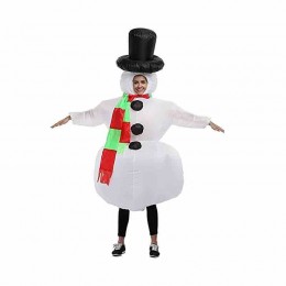 Snowman Inflatable Christmas Costume Adult Cosplay Costume Mascot Carnival Fantasy Halloween Christmas Inflatable Costumes