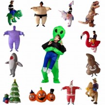2024 Hot Sale Custom Kid Adult Inflatable Alien Dinosaur Costume Funny Fat Blow Up Suit Cosplay Party Animal Inflatable Costumes