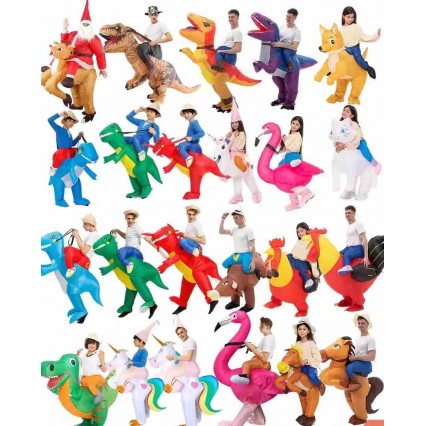 Inflatable Full Body Jumpsuit Cosplay Costume Halloween Funny Fancy Dress Blow Up Party Toy inflation suit Inflatable Costume