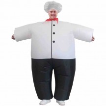 Popular Halloween Inflatable Costumes Chef Air Blow up Costumes Funny Fancy Dress Party Cosplay Halloween Costume for Adult