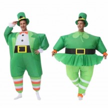Wholesale Mascot Costumes St Patricks Day Blow Up Costume Irish Suit Costumes Fancy Dress Funny Cosplay Party Inflatable Suit
