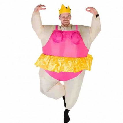 210T Polyester Inflatable Ballerina Costume for Adult Blow Up Funny Fat Suits Halloween Fancy Dress Party Inflatable Suit 210T Polyester Inflatable Ballerina Costume for Adult Blow Up Funny Fat Suits Halloween Fancy Dress Party Inflatable Suit