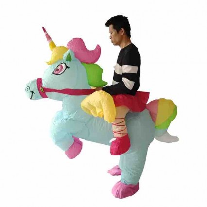 Inflatable Costumes Men Women Unicorn Rider Blow Up Costume Adult Inflatable Suit for Halloween Carnival Christmas Party Cosplay Inflatable Costumes Men Women Unicorn Rider Blow Up Costume Adult Inflatable Suit for Halloween Carnival Christmas Party Cosplay