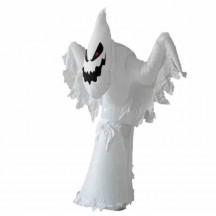 5FT Giant Halloween Decoration Outdoor Scary Horror Ghost Props Halloween Party Decoration LED Light Ghost Inflatable Costume