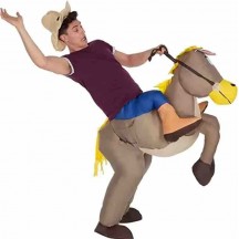 Blow Up Party Suit Adults And Kid Cowboy Horse Rider Fancy Dress Inflatable Costume Inflatable Halloween Costume