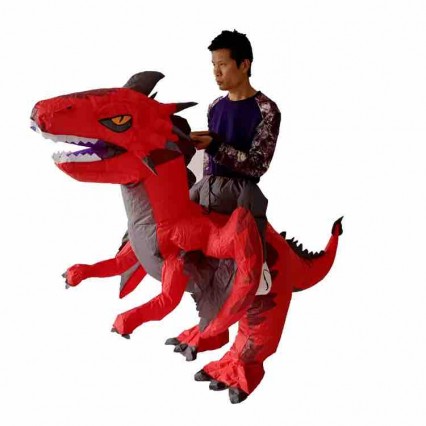 Inflate Riding A Fire Air Dragon Costume Blow-Up Deluxe Suit Inflatable Dragon Costume Adult Size Inflatable Halloween Costume Inflate Riding A Fire Air Dragon Costume Blow-Up Deluxe Suit Inflatable Dragon Costume Adult Size Inflatable Halloween Costume