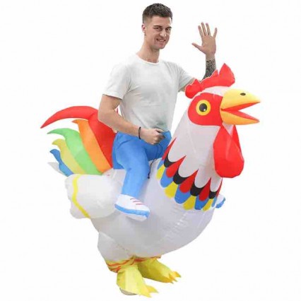 Animal Costume Fancy Dress Blow up Rooster Suit Adult Inflatable Ride on Cock Mascot Costume Halloween Party Inflatable Suit Animal Costume Fancy Dress Blow up Rooster Suit Adult Inflatable Ride on Cock Mascot Costume Halloween Party Inflatable Suit