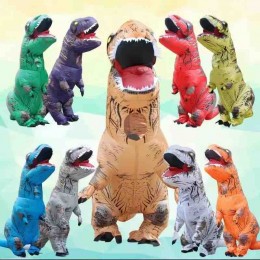Durable Halloween Costume Funny Blow Up Dino Suit Adult T-Rex Dinosaur Inflatable Costume For Halloween Christmas Party Carnival  Durable Halloween Costume Funny Blow Up Dino Suit Adult T-Rex Dinosaur Inflatable Costume For Halloween Christmas Party Carnival