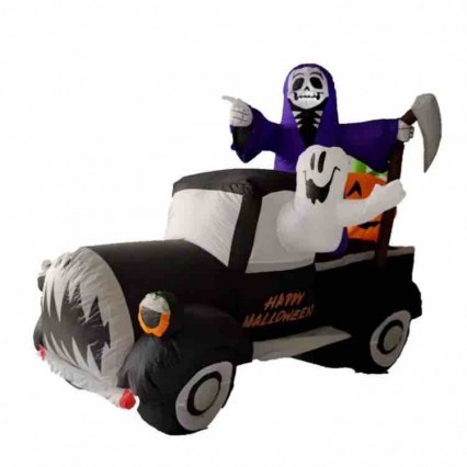 Halloween Yard Decoration The Genie Drove The Witch In A Truck Led Lights Halloween Inflatable Decoration For Indoor Outdoor Halloween Yard Decoration The Genie Drove The Witch In A Truck Led Lights Halloween Inflatable Decoration For Indoor Outdoor