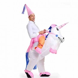 Inflatable Unicorn Costume Adult Air Blow-up Deluxe Cosplay Party Costume Inflatable Suit for Birthday Party Parades Carnival  Inflatable Unicorn Costume Adult Air Blow-up Deluxe Cosplay Party Costume Inflatable Suit for Birthday Party Parades Carnival