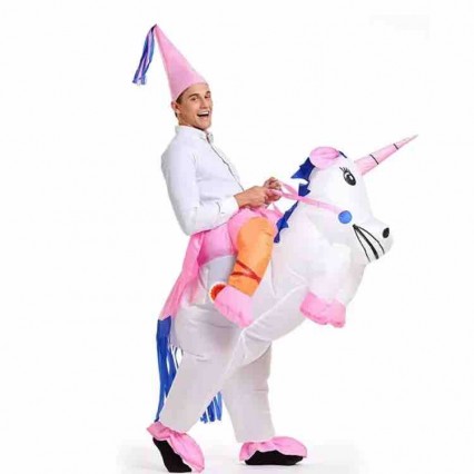 Inflatable Unicorn Costume Adult Air Blow-up Deluxe Cosplay Party Costume Inflatable Suit for Birthday Party Parades Carnival Inflatable Unicorn Costume Adult Air Blow-up Deluxe Cosplay Party Costume Inflatable Suit for Birthday Party Parades Carnival