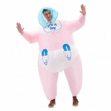 Cute Mascot Costume Halloween Carnival Christmas Party Performance Cosplay Inflatable Suit Cartoon Pink Baby Inflatable Costume Cute Mascot Costume Halloween Carnival Christmas Party Performance Cosplay Inflatable Suit Cartoon Pink Baby Inflatable Costume