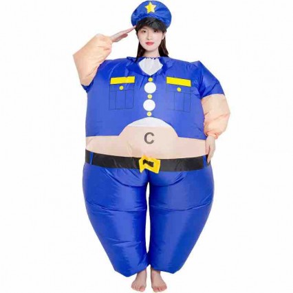 Inflatable Halloween Costume Role-playing Inflatable Cosplay Suit Blow Up Mascot Suit Cartoon Police Inflatable Costume Inflatable Halloween Costume Role-playing Inflatable Cosplay Suit Blow Up Mascot Suit Cartoon Police Inflatable Costume