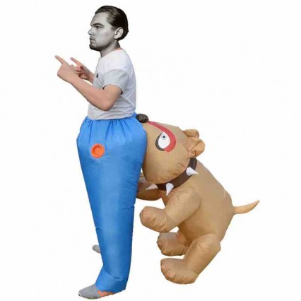 2024 Hot Sale Riding On Animal Blow Up Costume Halloween Christmas Doll Cartoon Costume Dog Biting Butt Inflatable Costume 2024 Hot Sale Riding On Animal Blow Up Costume Halloween Christmas Doll Cartoon Costume Dog Biting Butt Inflatable Costume