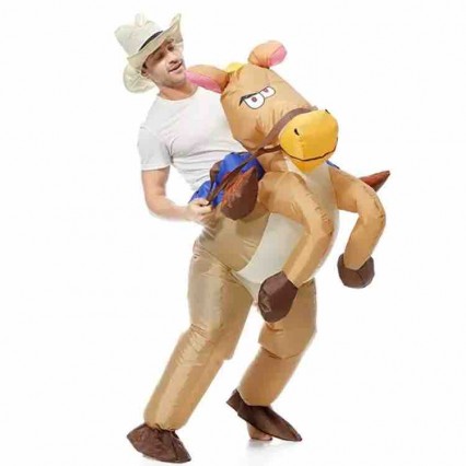 Cheap Wholesale Fun Inflatable Horse Costume with Hat for Adults and Kids Inflatable Ride-On Suit Customized Inflatable Costumes Cheap Wholesale Fun Inflatable Horse Costume with Hat for Adults and Kids Inflatable Ride-On Suit Customized Inflatable Costumes