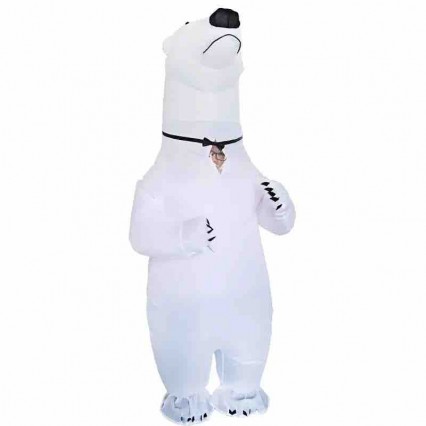 Customized Christmas Polar Bear Inflatable Suit Cartoon Doll Blow Up Costume Masquerade Cosplay Polar Bear Inflatable Costume Customized Christmas Polar Bear Inflatable Suit Cartoon Doll Blow Up Costume Masquerade Cosplay Polar Bear Inflatable Costume