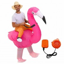 Funny Dress Carnival Blow Up Suit Mascot Halloween Animal Cosplay Costumes Adult Size Flamingo Inflatable Costumes For Men  Funny Dress Carnival Blow Up Suit Mascot Halloween Animal Cosplay Costumes Adult Size Flamingo Inflatable Costumes For Men