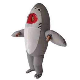 Hot Selling Inflatable Suit Blow Up Funny Full Body Costume Inflatable Shark Costume for Halloween Costumes Cosplay Party  Hot Selling Inflatable Suit Blow Up Funny Full Body Costume Inflatable Shark Costume for Halloween Costumes Cosplay Party