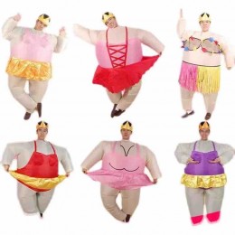 Wholesale Funny Fat Inflatable Ballerina Costume Adult Customized Carton Polyester Unisex Mascot Costume Ballet Inflatable Suit  Wholesale Funny Fat Inflatable Ballerina Costume Adult Customized Carton Polyester Unisex Mascot Costume Ballet Inflatable Suit