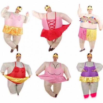 Wholesale Funny Fat Inflatable Ballerina Costume Adult Customized Carton Polyester Unisex Mascot Costume Ballet Inflatable Suit Wholesale Funny Fat Inflatable Ballerina Costume Adult Customized Carton Polyester Unisex Mascot Costume Ballet Inflatable Suit