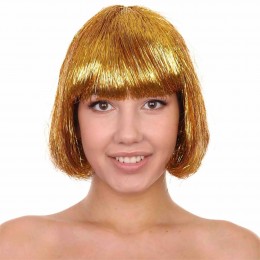 Adult Gold Color Tinsel Wig Lady Role Play Prom Wigs Halloween Party Funny Wig for Women Shining Star Fancy Head Accessories  Adult Gold Color Tinsel Wig Lady Role Play Prom Wigs Halloween Party Funny Wig for Women Shining Star Fancy Head Accessories