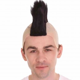 Adult Man 80's Punk Rocker Wig Mohawk Male Human Hair Wig Party Cosplay Funny Wig for Man  Adult Man 80's Punk Rocker Wig Mohawk Male Human Hair Wig Party Cosplay Funny Wig for Man