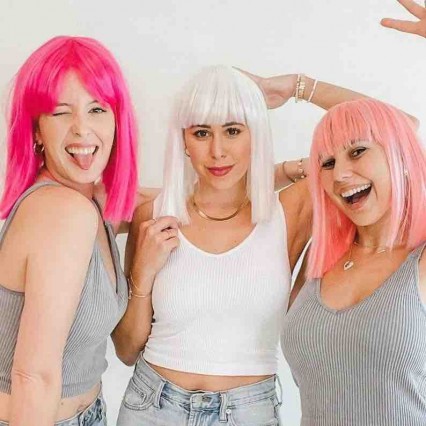 Bachelorette Party Wigs | Neon Pastel Wig with Adjustable Netting Bridal Party Favors, Gifts, Accessories, Decor Party Hat Bachelorette Party Wigs | Neon Pastel Wig with Adjustable Netting Bridal Party Favors, Gifts, Accessories, Decor Party Hat